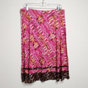 Nic + Zoe Printed Skirt - Size L - EUC